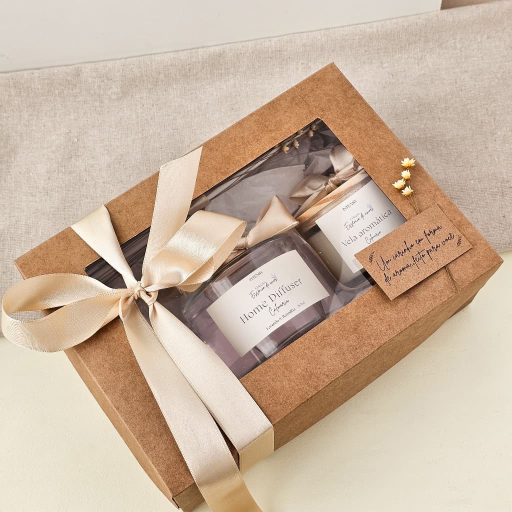 Kit Casa Perfumada Lavanda e Baunilha Vela Difusor Água de Lençóis Presente