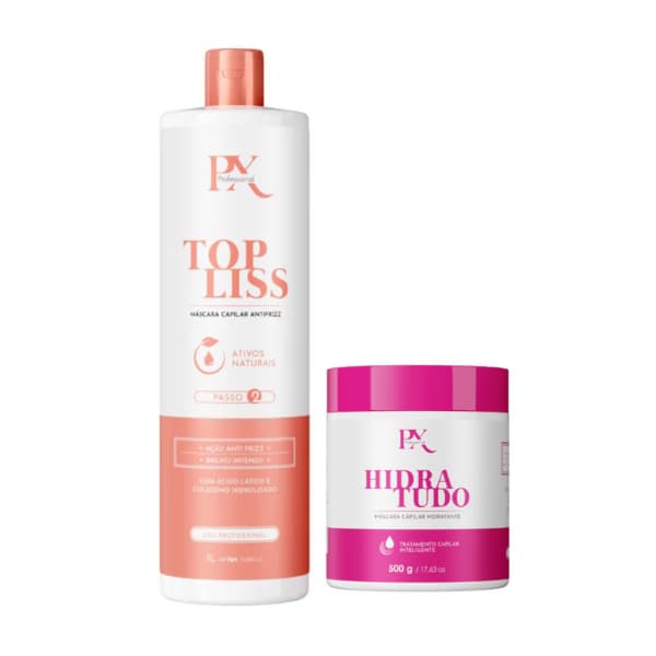 Realinhamento Top Liss 1lt e Máscara Hidra Tudo 500g PX Professional
