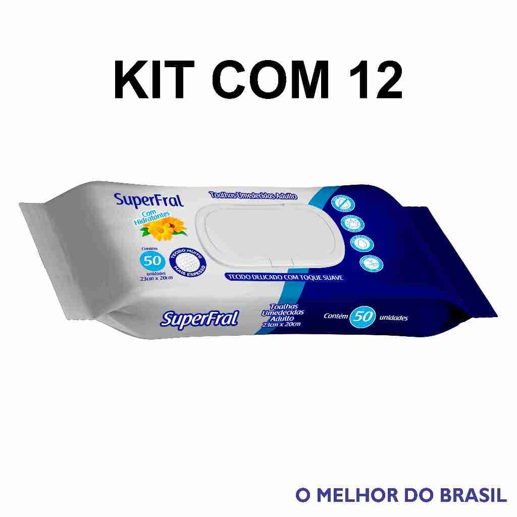 KIT 12 PCT ADULTO DE LENÇOS UMEDECIDOS ATACADO PREMIUM
