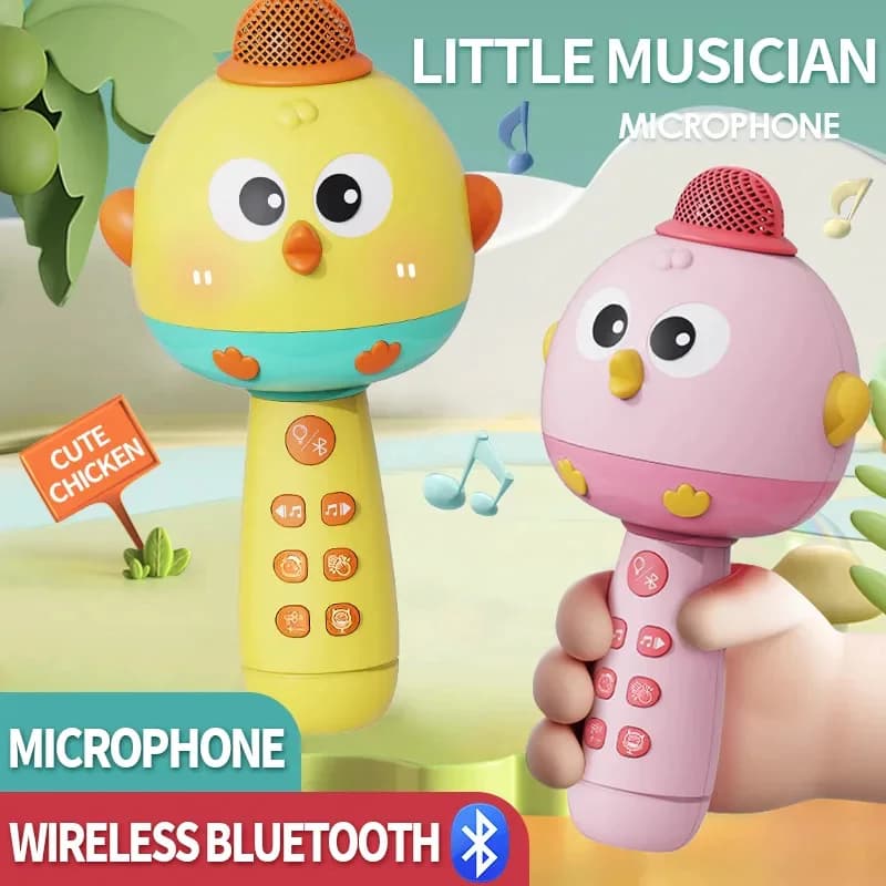 Microfone Bluetooth Infantil Karaokê Sem Fio | Música e Diversão Kids | amplificador de voz