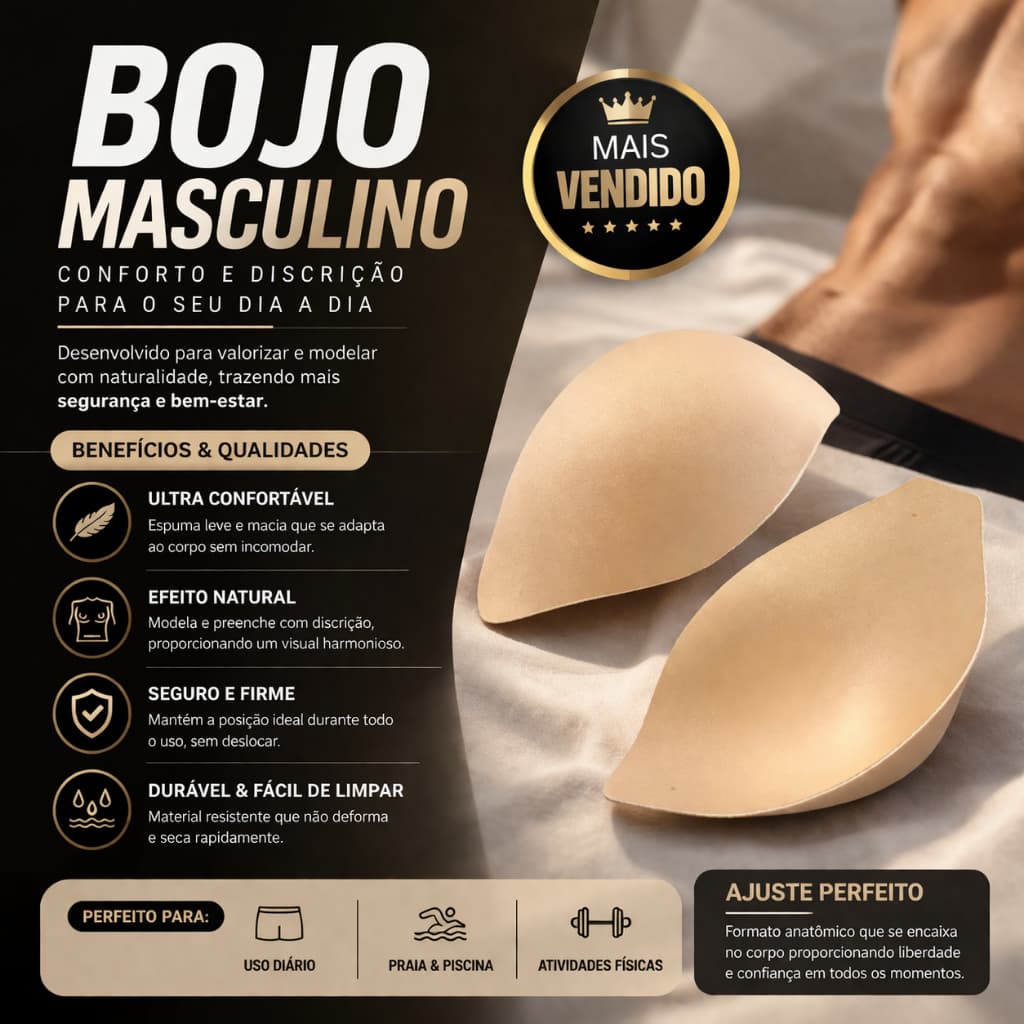 Bojo Masculino Anatômico Modelador Realista