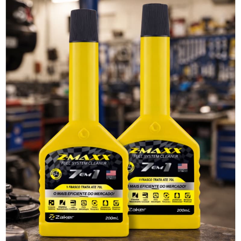 2 Aditivo de Combustível Flex Zaker 7 em 1 Premium 200ml Para Moto Carro Limpa Bicos