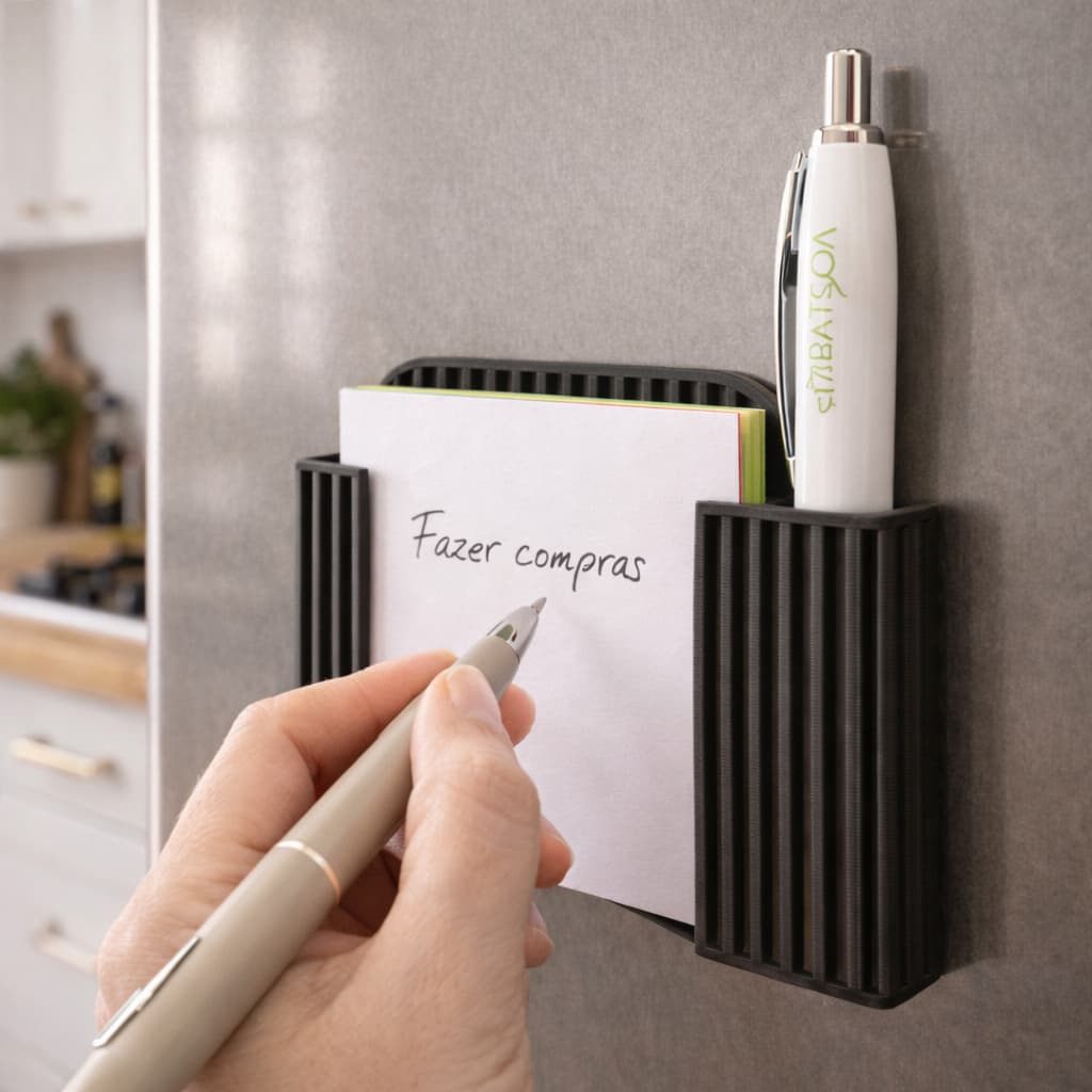 Suporte para anotação na geladeira suporte post-it e caneta de geladeira bloco de notas geladeira e recados geladeira
