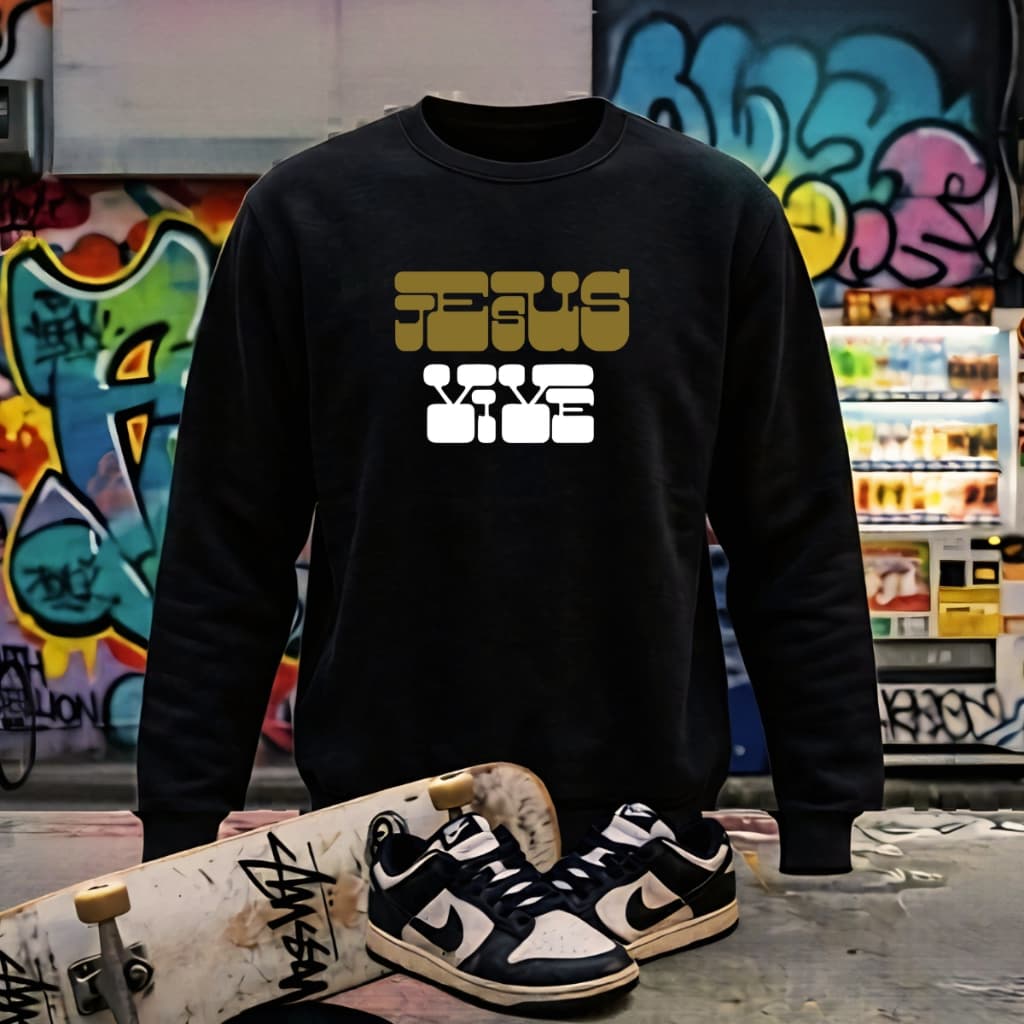 Blusa de Frio Moletom Gola redonda Casaco Cristão Streetwear Premium Unissex  Masculina Feminino Preta Gospel Estampado