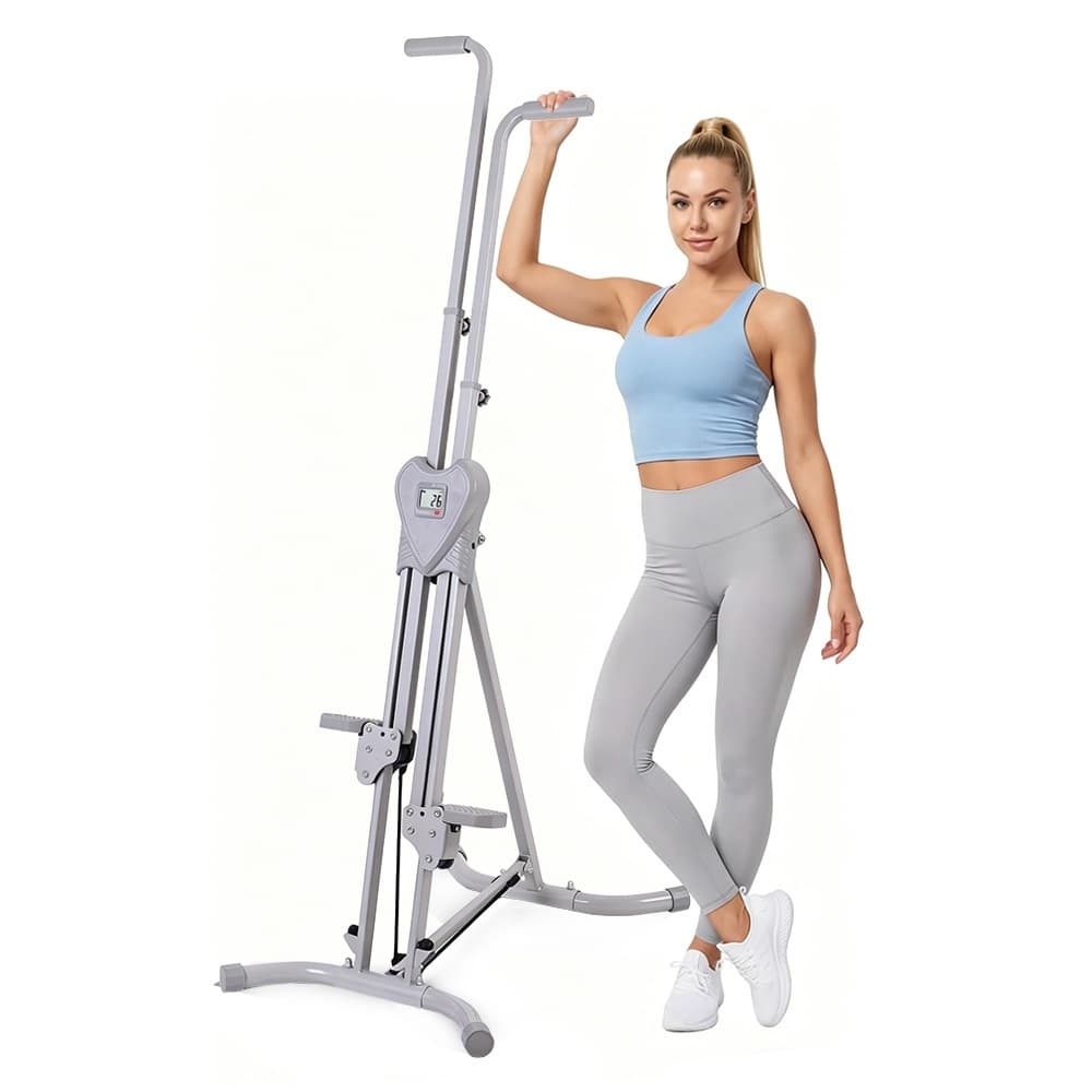 ZRSE Aparelho de Exercícios Vertical Climber com 5 Níveis de Altura Ajustável, para Academia em Casa