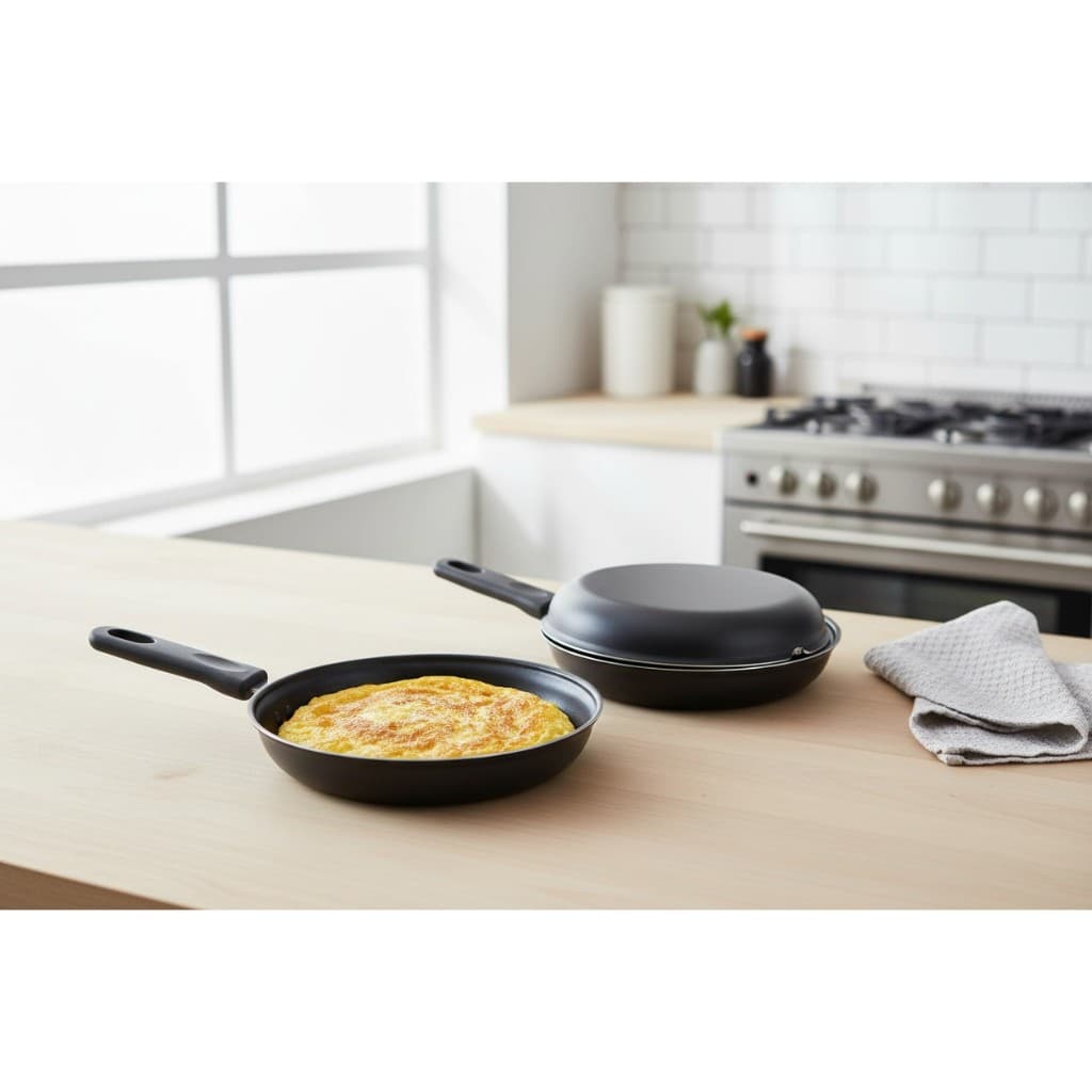 Frigideira Omeleteira Dupla  18cm Antiaderente Teflon Alumínio Panquequeira Sanduicheira