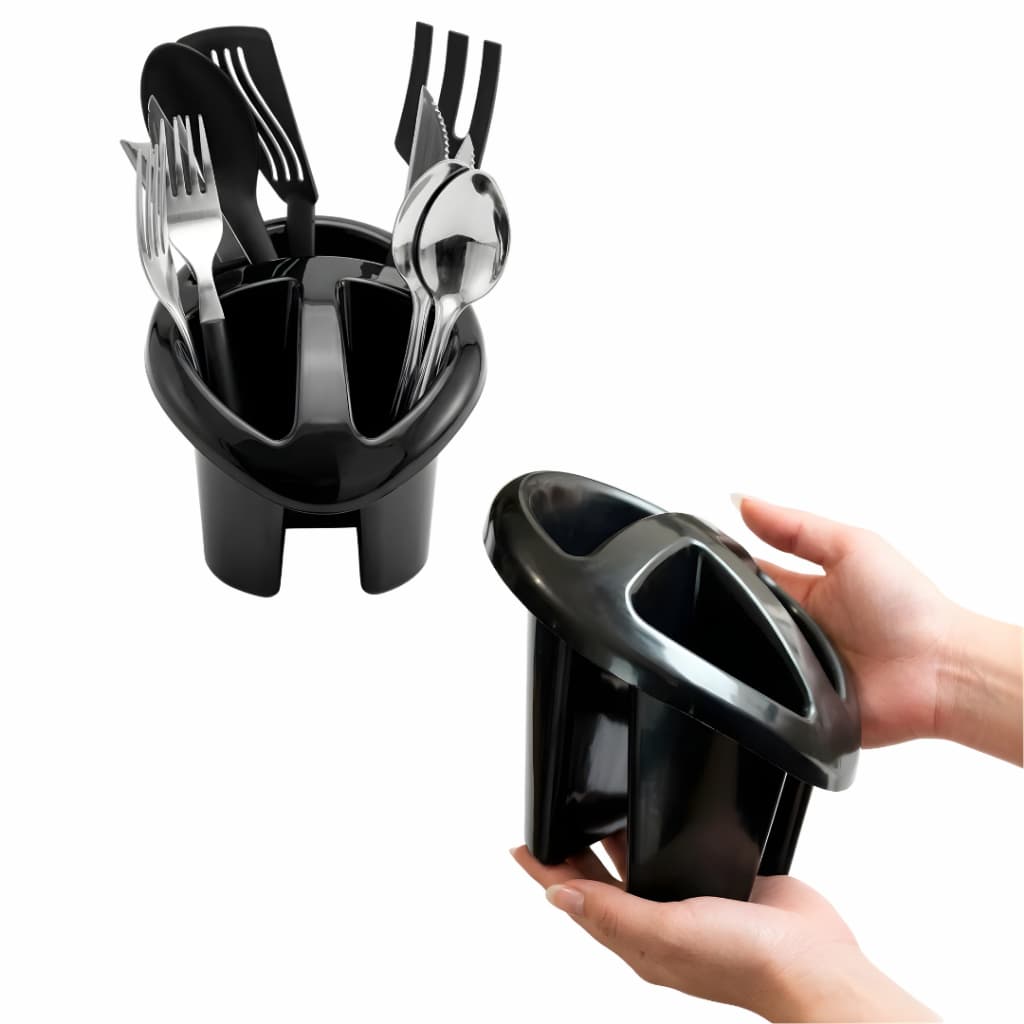 Escorredor De Talheres Uninjet Preto Cozinha Organizada