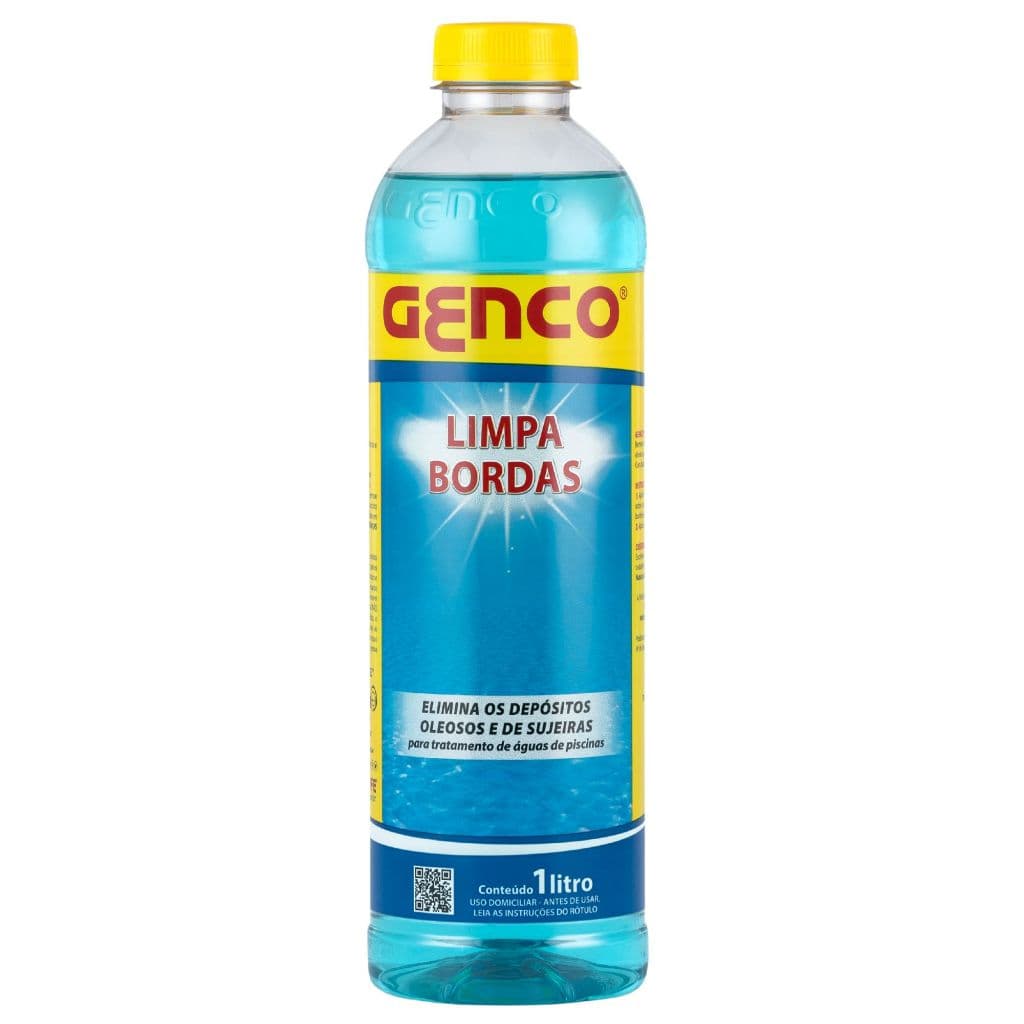 LIMPA BORDAS GENCO 1 LITRO CONCENTRADO PISCINA AGUA ELIMINA GORDURAS