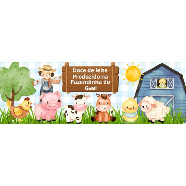 Rótulos adesivos para Papinhas 40ml Tema fazendinha  Personalizado /Rótulo Para Mini potinhos personalizado/Fazendinha