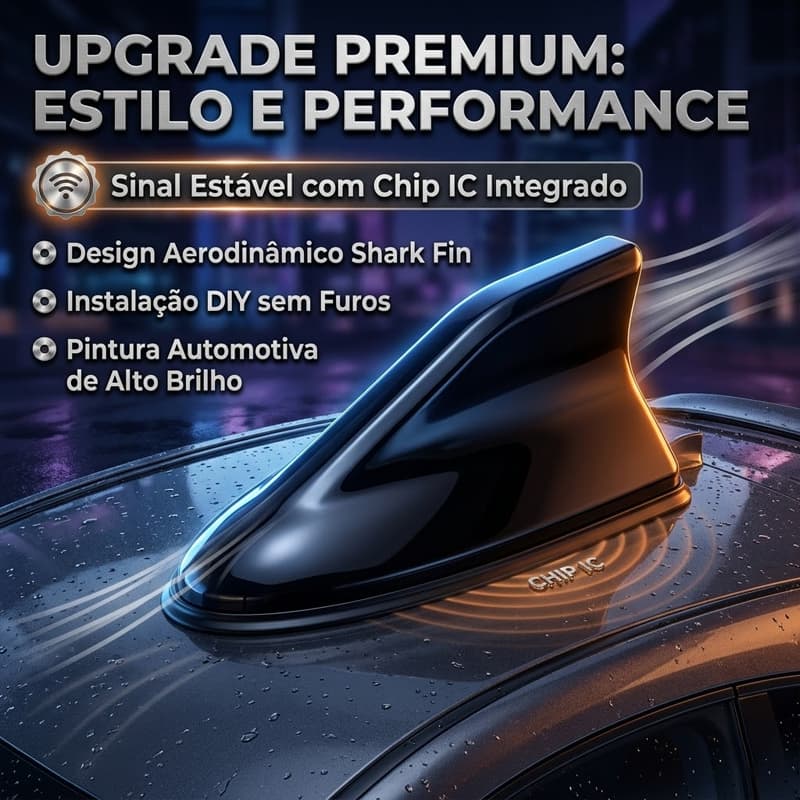 Antena Automotiva De Rádio Shark Fin FM Projeto De Sinal Para Todos Os Carros De Teto Curvo