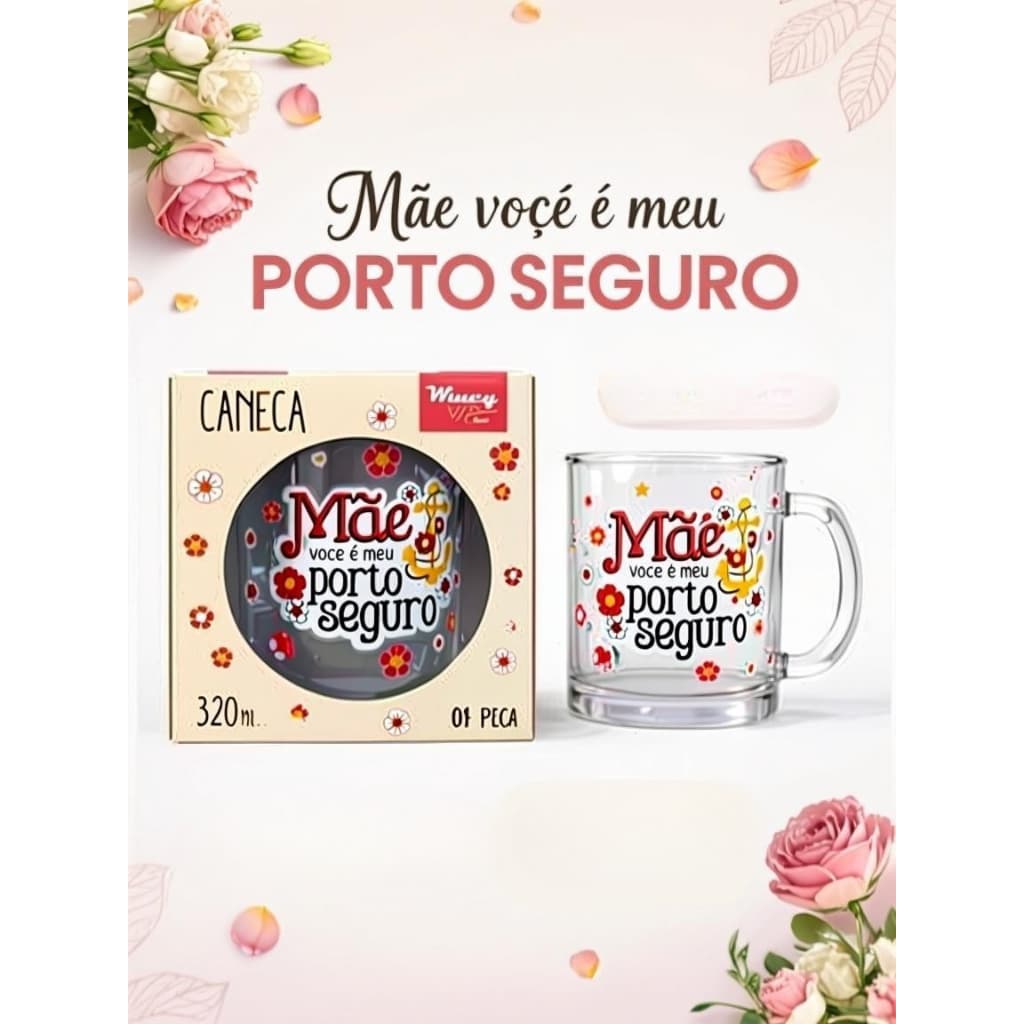 CANECA DE VIDRO MÃES