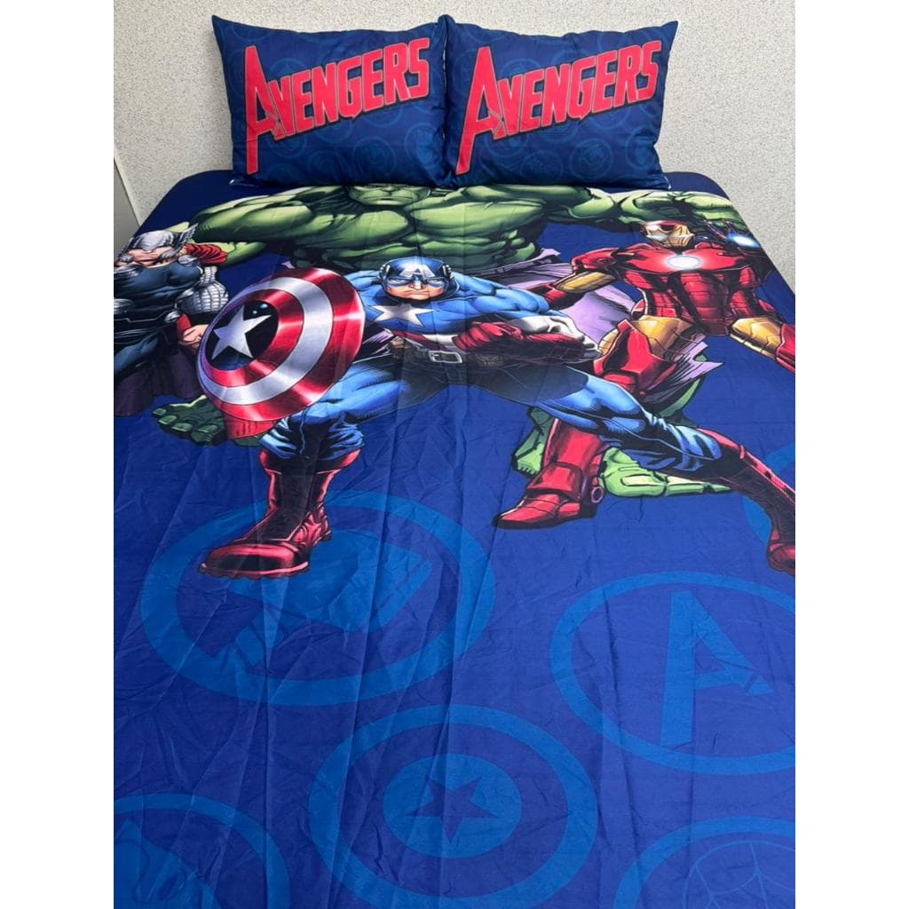 Lençol Casal Padrão de Personagem com bainha Avangers