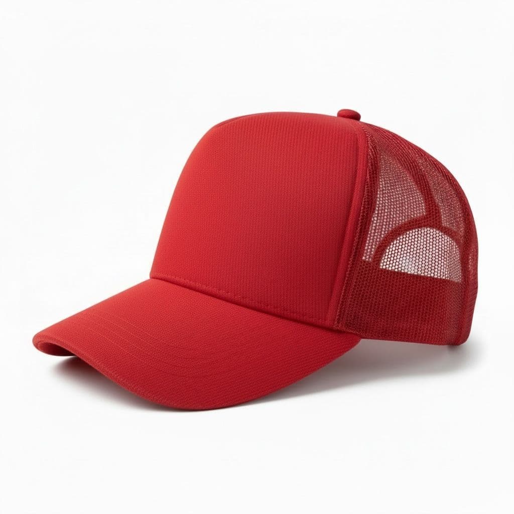 Boné Trucker Telinha Aba Torta Curva Boné Liso Dia a Dia Trabalho Vermelho Amarelo Copa Eleição