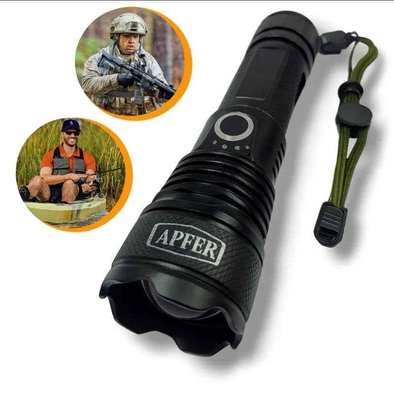 Lanterna Super Potente  T9 P50 Tática Mais Forte do Mundo Potente Pesca Camping Sítio Tática Segurança