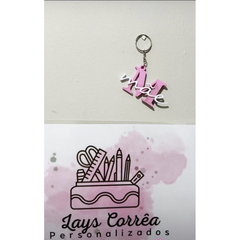 Chaveiro Dia das Mães Personalizado 3D | Presente com Nome | Lembrancinha Dia das Mãe