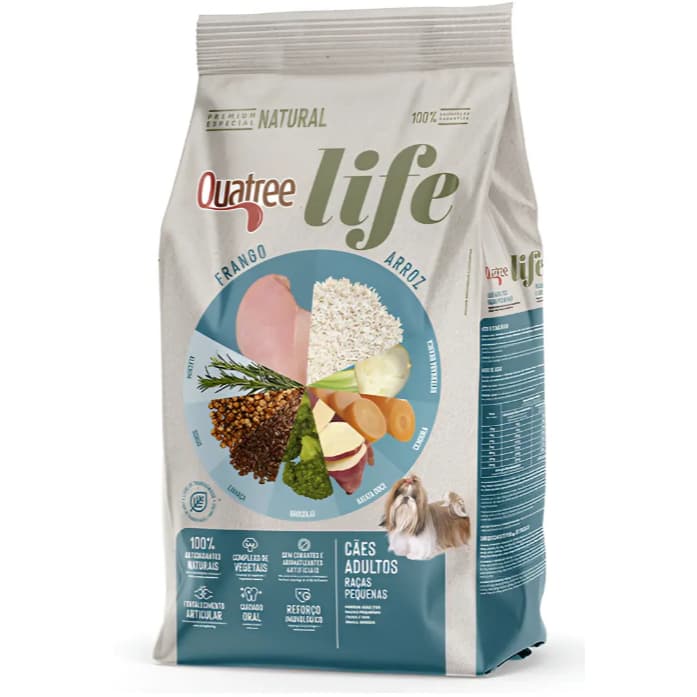 Ração Quatree Life Ad Raças Pequenas 10kg - Nutrição Completa e Saúde do Sistema Imunológico