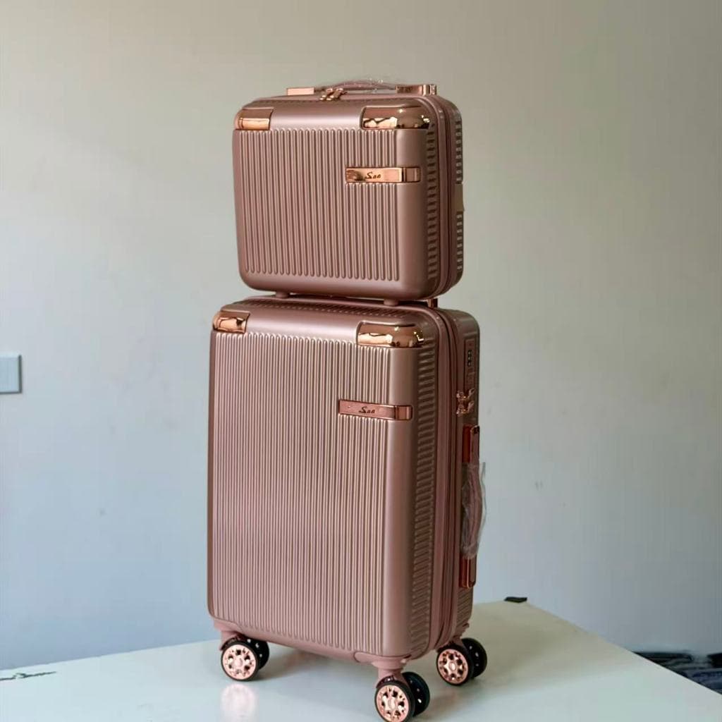Kit Mala De Bordo+Frasqueira, Alto Qualidade,4 Double wheel Roda Gira 360 Grau/ mala de viagem
