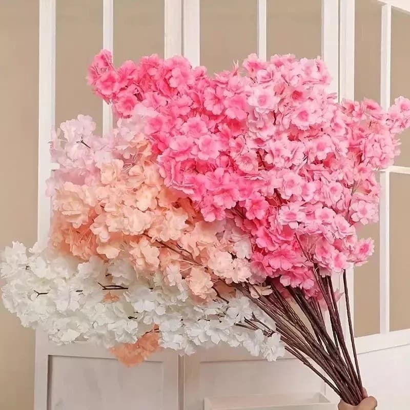 Cerejeira artificial -  pessegueiro Floral Folhagem P/ Decoração Casamento, Arranjos, Decorar Festas-BH802264