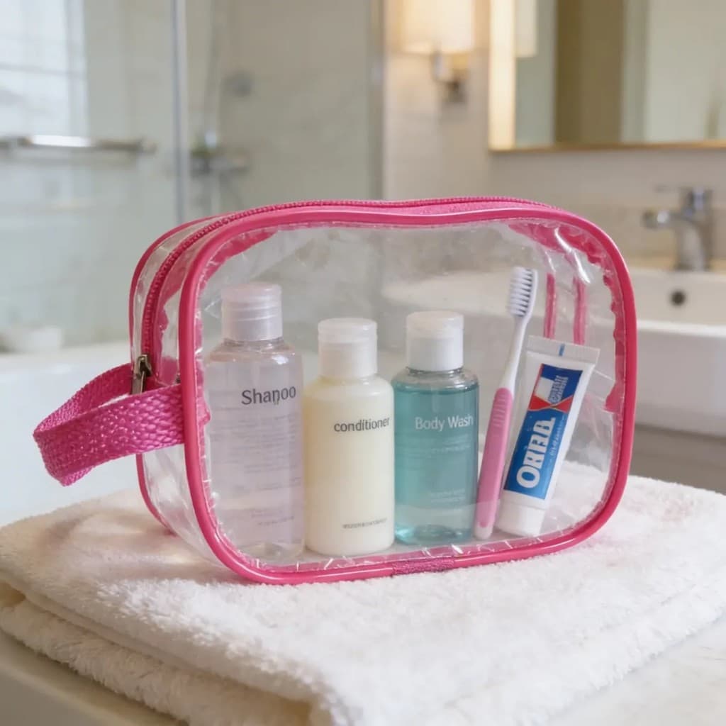 Necessaires Transparente Organizador Maquiagem Viagem KIT Higiene
