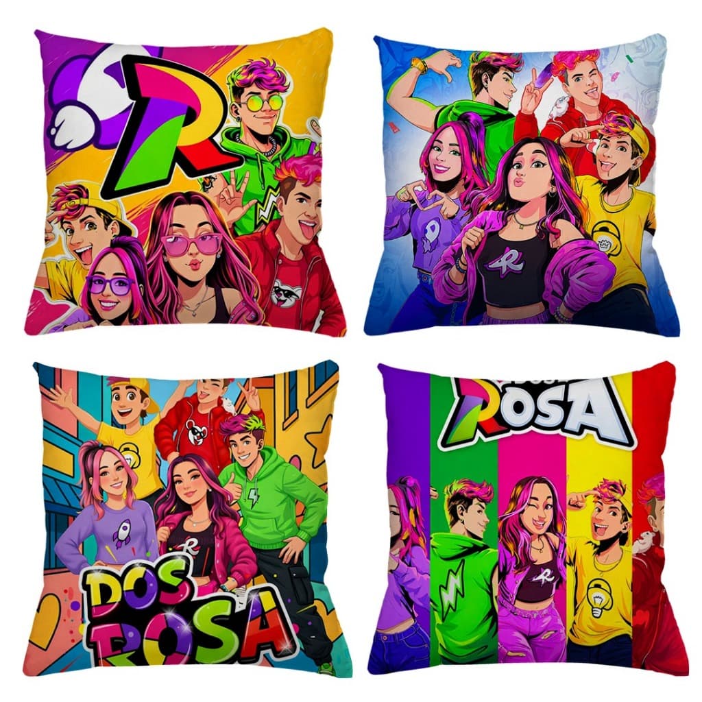 KIT 4 CAPAS DE ALMOFADA DOS ROSA E EMILLY VICK ,IDEAL PARA DECORAÇÃO - TAMANHO 45X45