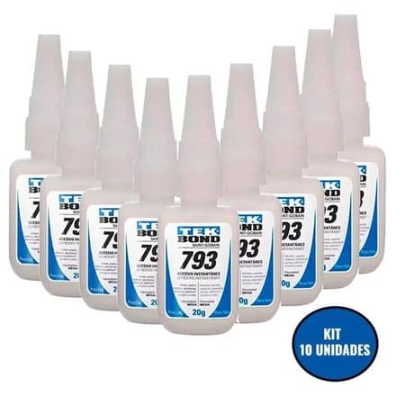 Adesivo Instantâneo TekBond 793 Super Bonder 20g Multiuso para Madeira Plástico Metal e Borracha