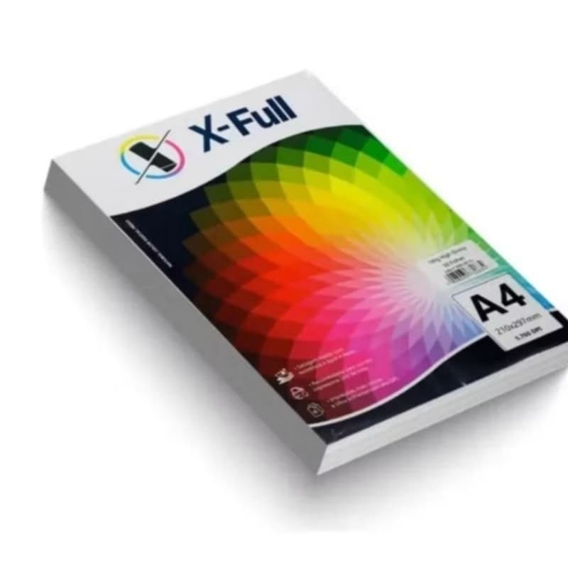 100 folhas Papel Fotográfico X-Full Glossy A4. Alta Resolução, Secagem Instantânea, BARATO!