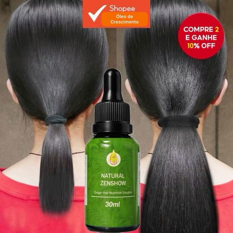 Óleo Essencial de Crescimento de Cabelo New Africa Wild Ginger para Fortalecimento e Prevenção da Queda