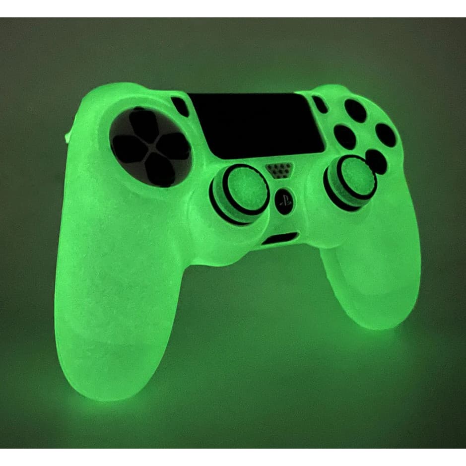 Capa Silicone + Grip Analógico Brilha Escuro P/ Controle Ps4
