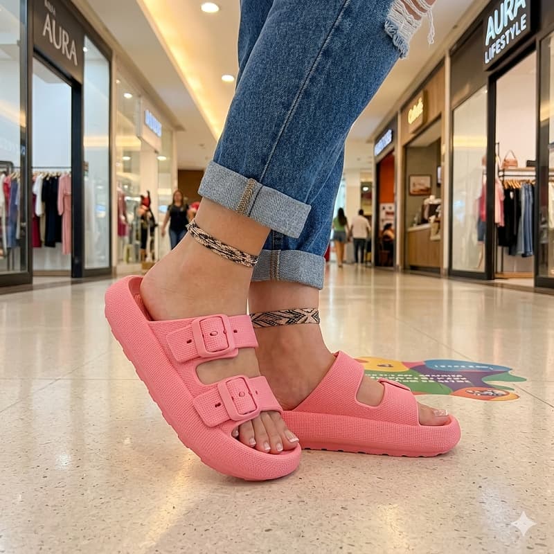 Chinelo Feminino Birken Nuvem Comforto Com Fivela Ajustável Várias Cores