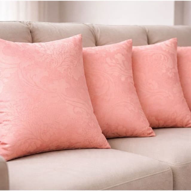 Jogo com 4 almofadas cheias de jaquard com ziper 45x45 decorativa para sala e quarto envio   já