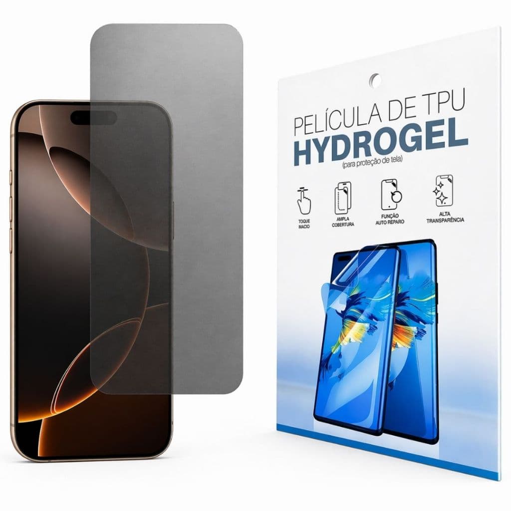 Película Iphone 16 Pro Max | Fosca de Hidrogel | Anti Risco | Privacidade | 16 Pro Max