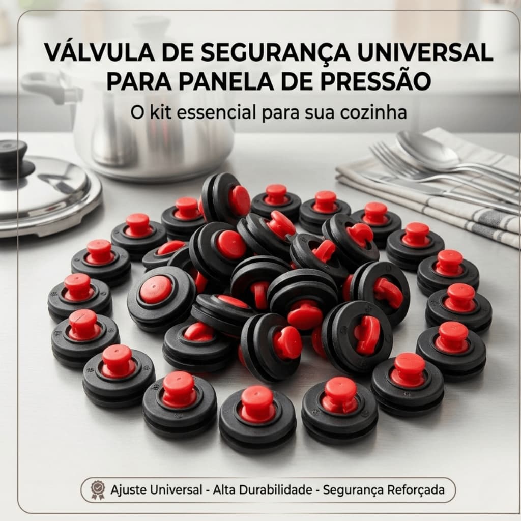 Kit com10,20,40 e 60  Válvulas Segurança Universal Para Panela de Pressão Serve Para Diversas Marcas