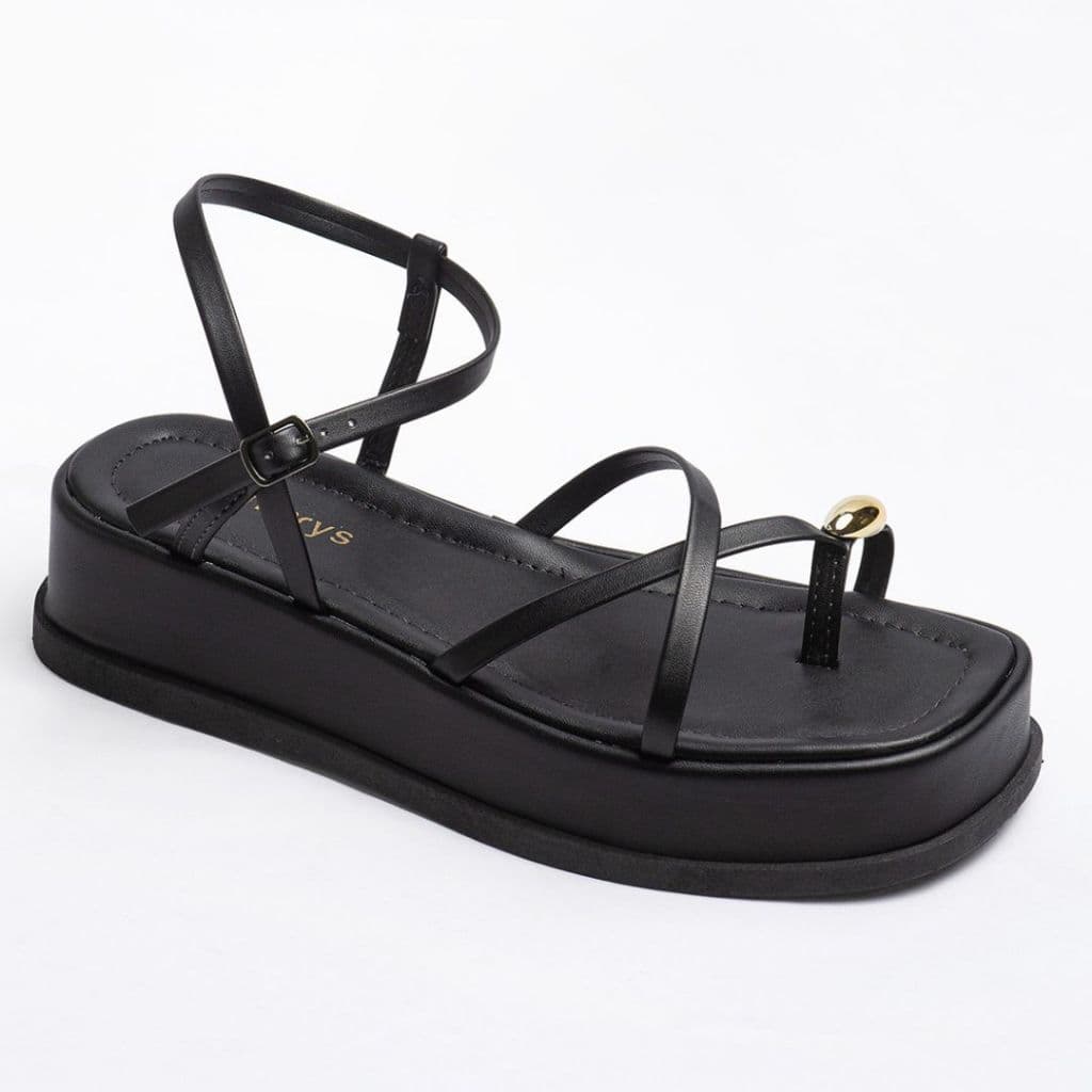 FLAT MEIA LUA forma normal Sandalia Feminina Flatform Tamanco Sandalinha Rasteira Sapato Feminino