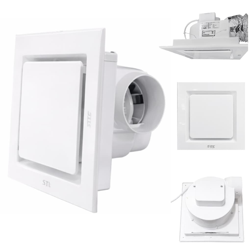 Exaustor Itc 250 Turbo Para Ambientes Com Luminária Led E Válvula Anti-retorno