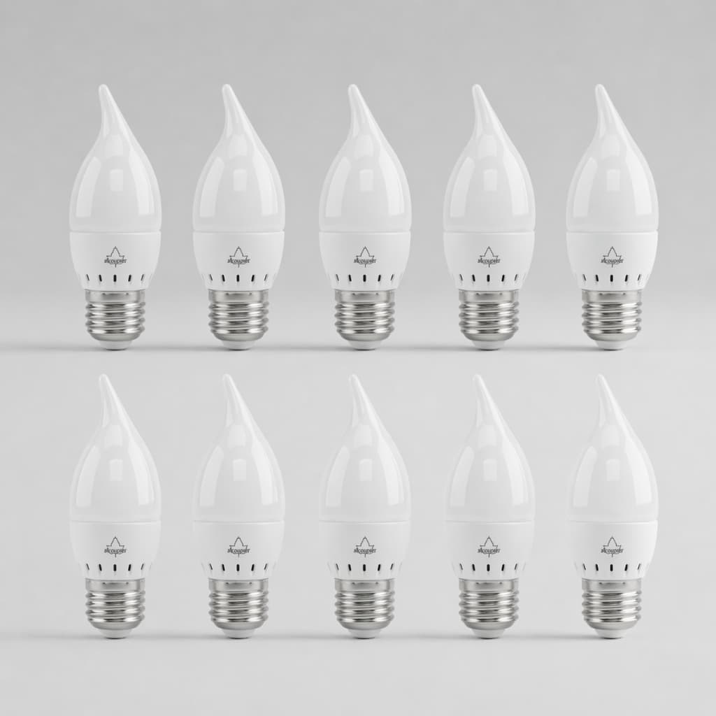 Kit com 10 Lâmpadas Vela Decorativa CAL37 2W 3000K E27 127V