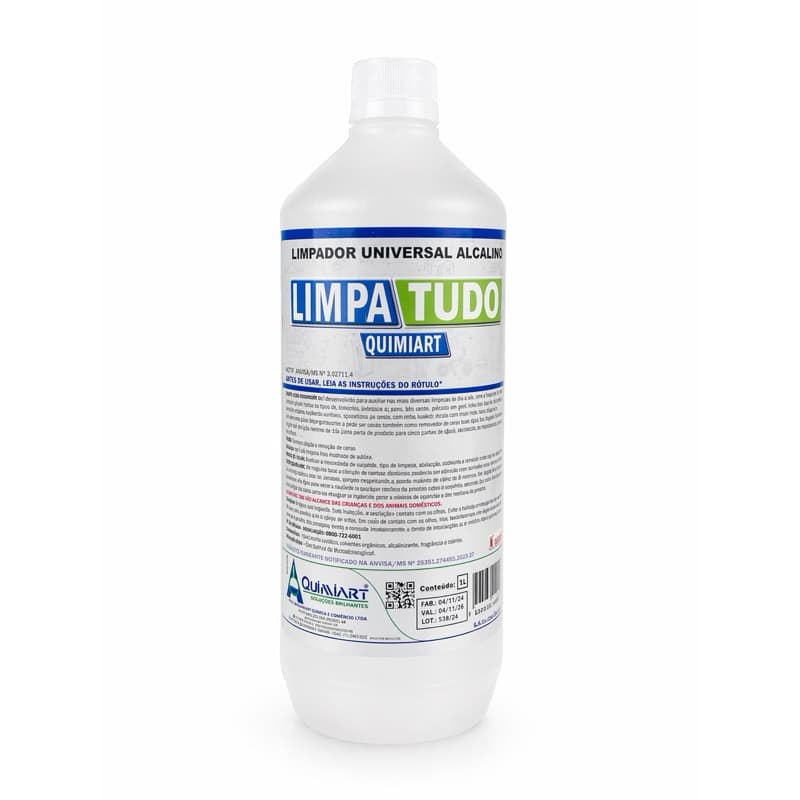 Limpa Tudo Quimiart 1L – Limpador Universal Alcalino Potente | Remove Gordura, Sujeiras e Não amarela eletrodomésticos