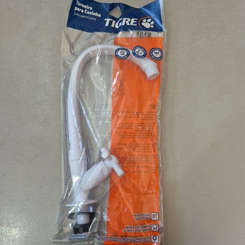 Tigre Torneira Para Cozinha Abs Branca Mesa Bica Alta Movel Cross