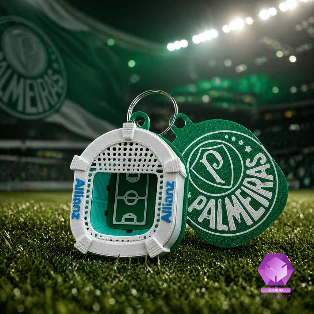 Chaveiro Estádio Allianz Parque Palmeiras Presente Torcedor Time Futebol Miniatura Realista Decorativa