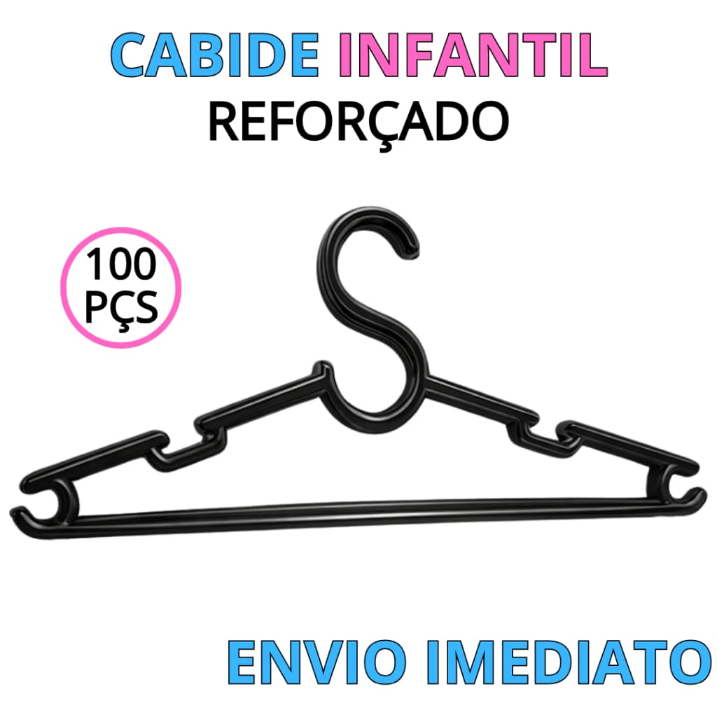 Kits Cabide Infantil Reforçado Baby 28cm para Roupas de Crianças - Envio Imediato