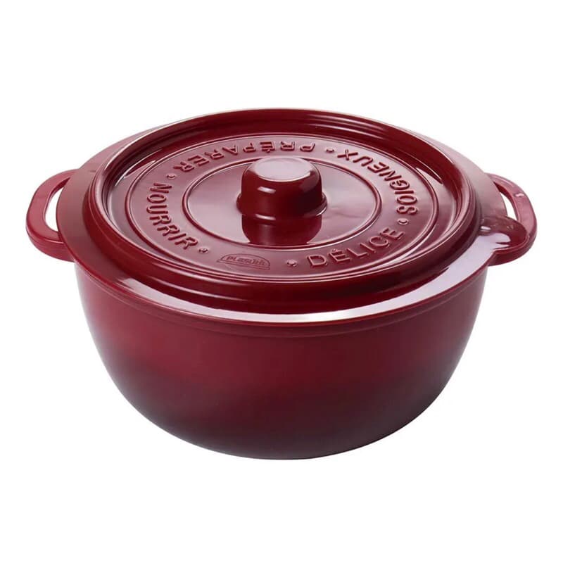 Pote Panelinha Hermético Supreme Vermelho 950 Ml ou 180ml Plasútil Vermelho Cereja