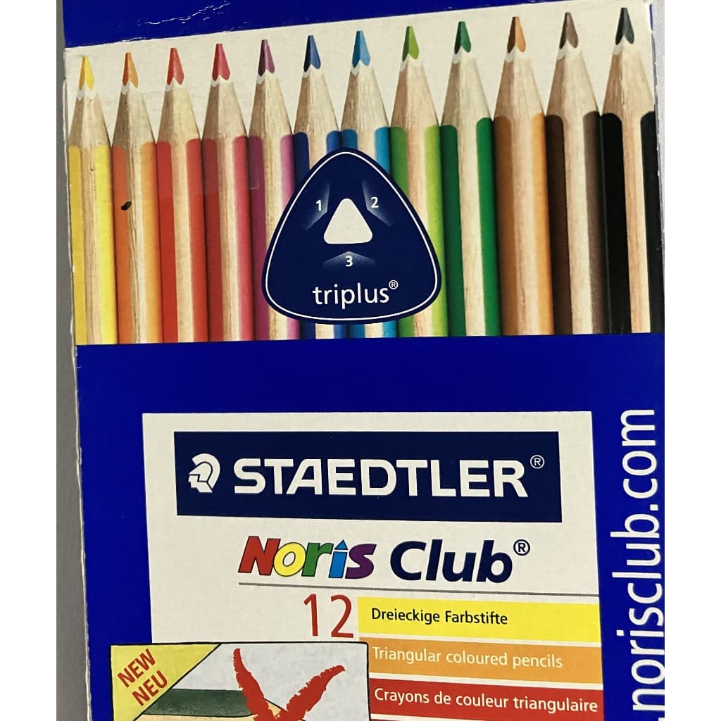 Lápis de Cor Staedtler Noris Club – Kit com 6 ou 12 Cores |  Formato Triangular