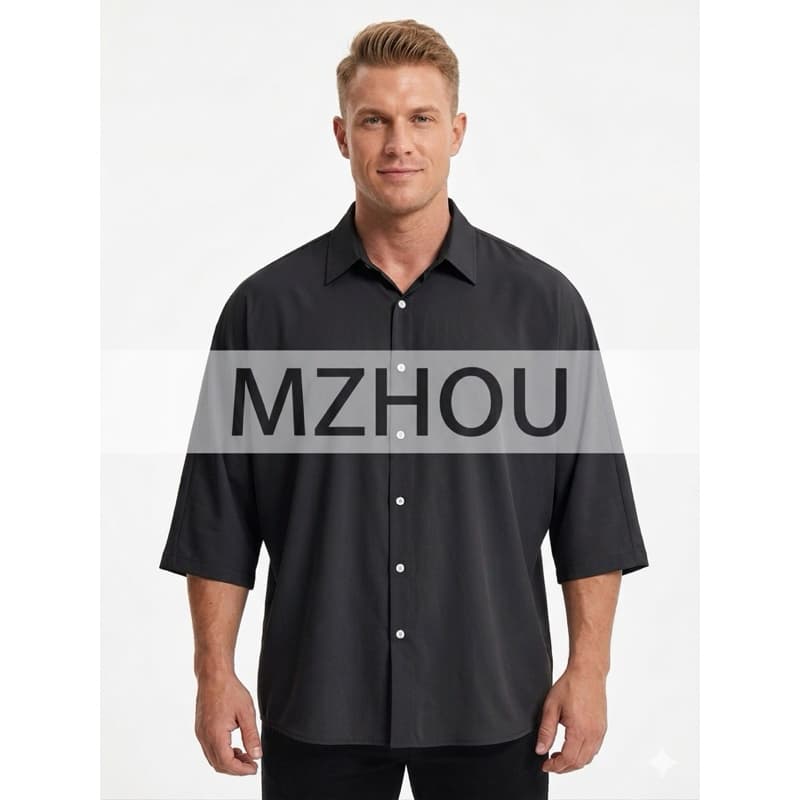 Camisa de botão oversized crepinho liso plus size estiloso confortável verão