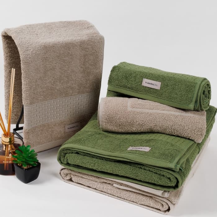Kit Banheiro | 2 Toalhas de  Banho + 2 Rosto Milano 100% Algodão Premium Wanka.be Luxo Alta Absorção Grossa e Macia