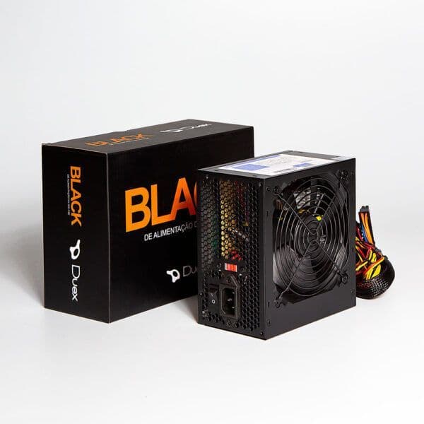 Fonte ATX 500W Duex DX 500FSE Bivolt 110/220V Com Cabo Energia Para PC