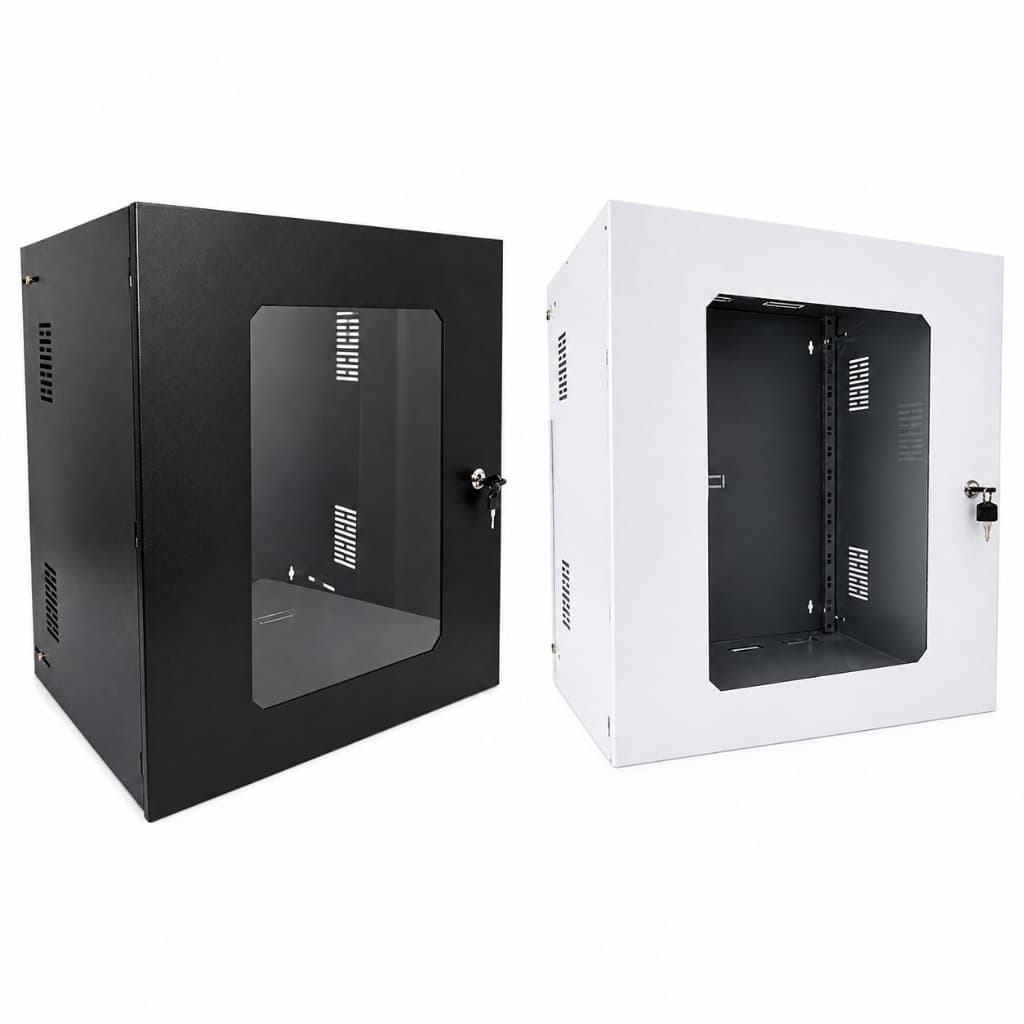 Rack 12U 400mm Padrão 19'' Preto Econômico Para DVR CFTV Intelbras