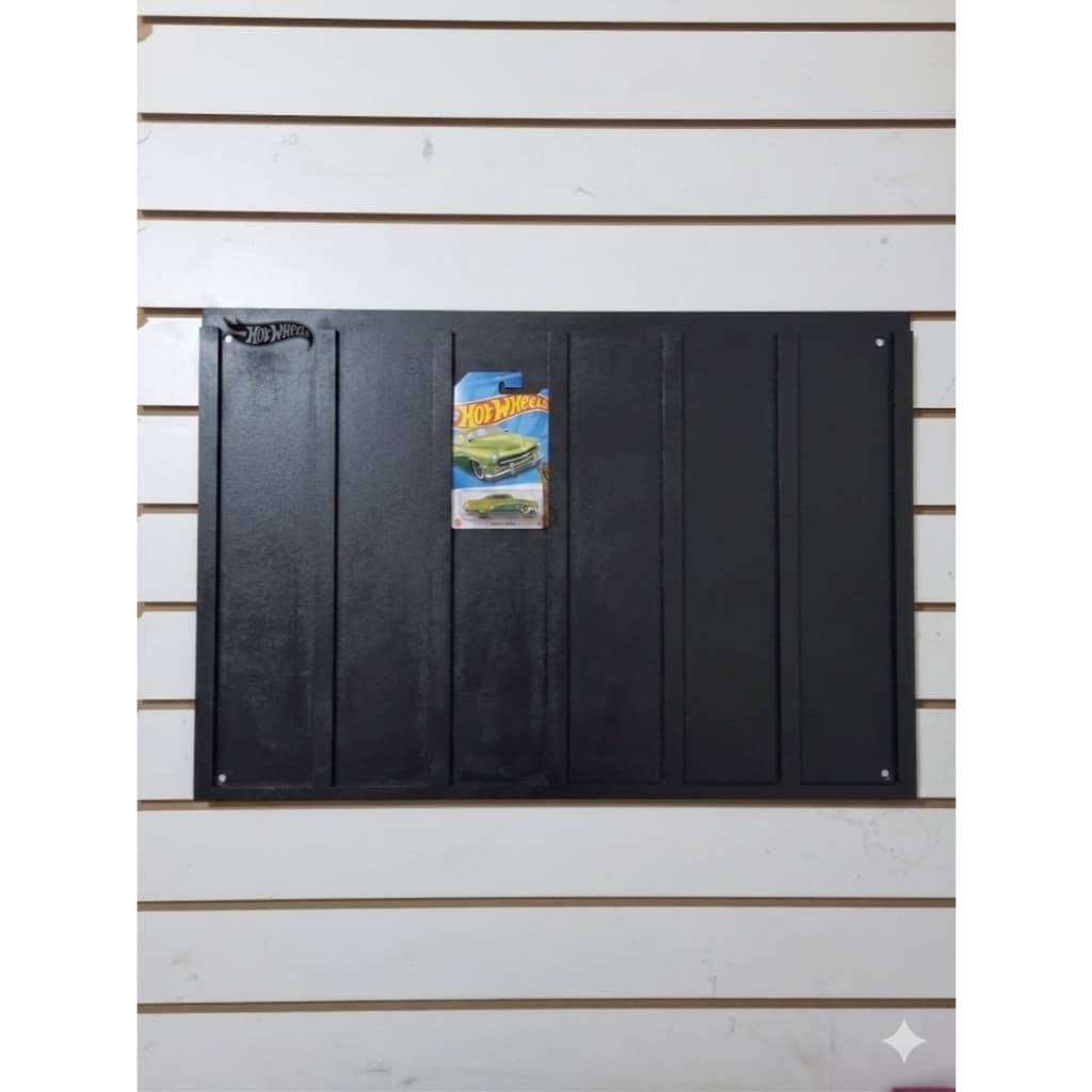 Porta blister expositor para carrinhos hot wheels em cartelas 1:64, 6 BAIAS EDIÇÃO BLACK