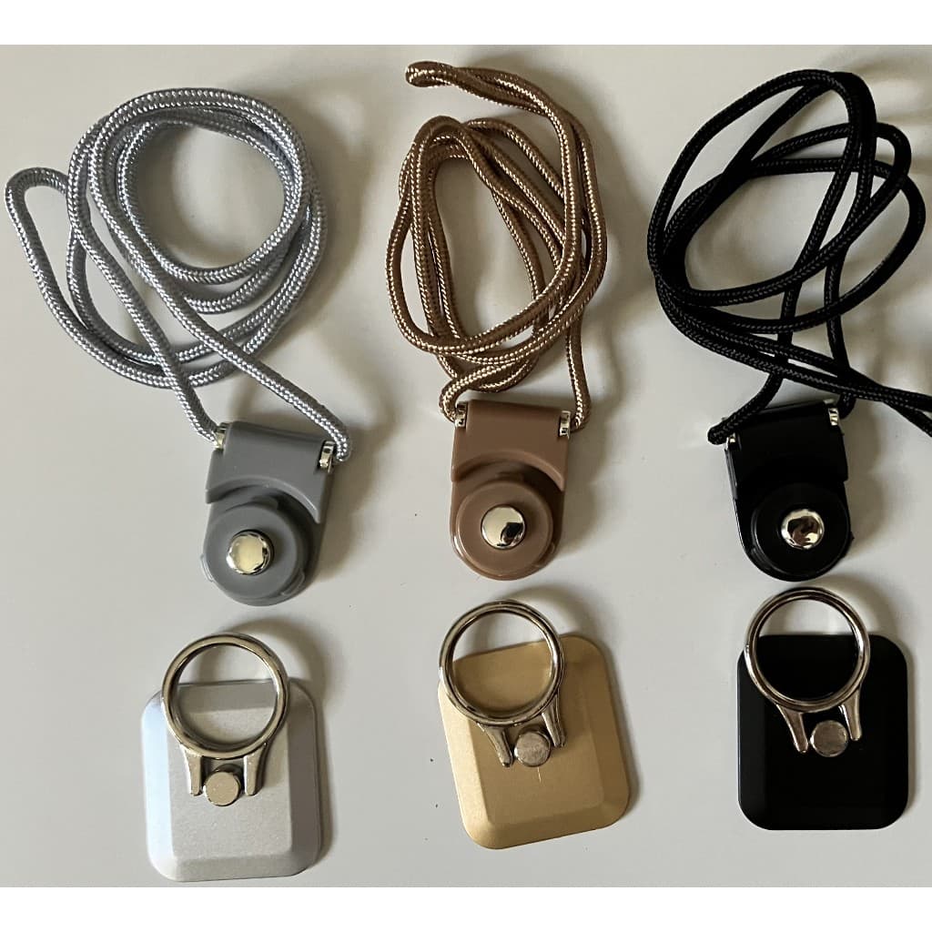 Cordão para Celular com Suporte e Base Adesiva – 40 cm - Diversas Cores - Removível