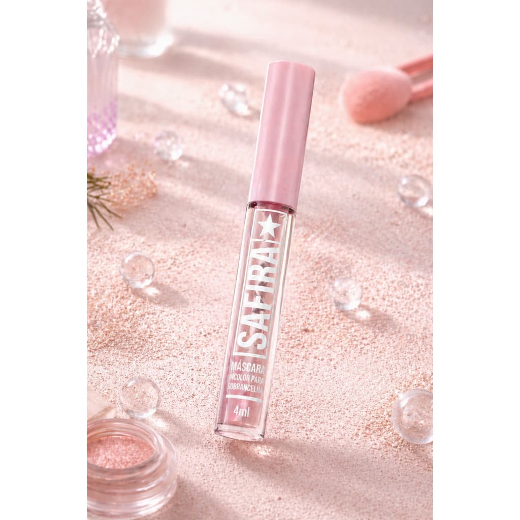 Máscara Incolor Sobrancelha Safira 4ml Fixadora Transparente Pelos Definidos