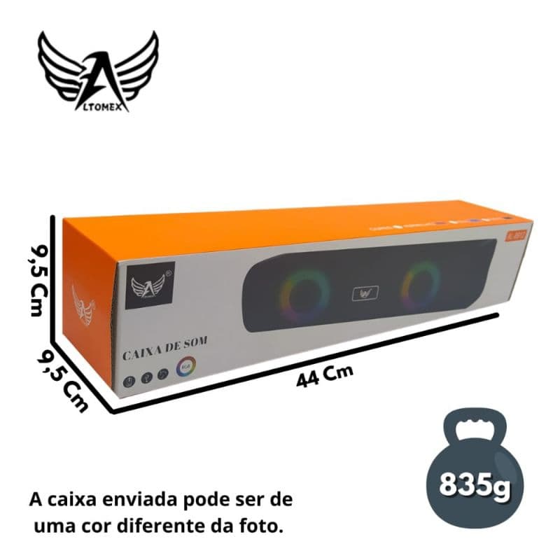 Caixa de som SoundBar com bluetooth grande 44 cm Ideal para multitarefas, seja PC, TV , notebook, game