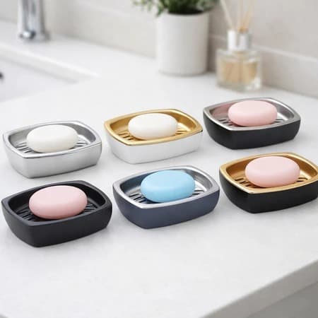 Saboneteira Porta Sabão Barra Fosco Conceito Luxo Com Base Removivel Resistente Arthi